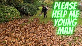 Elderly clients need help to tidy up their Gardens after storm !!!! #garden #help #fyp #subscribe