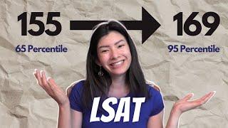 RAISING MY LSAT SCORE from 155 to 169: my LSAT journey and study tips