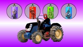 CORRECTLY GUESS THE COLOR TRACTOR ! MENEBAK GAMBAR DENGAN BENAR TRAKTOR JCB VIDEO SUPER HERO