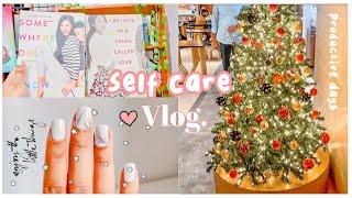 (SUB) FEW DAYS OF SELF CARE  VLOG  getting nails done, book haul and what i ate 