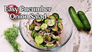 Easy Cucumber Onion Salad - The best cucumber salad recipe ever!