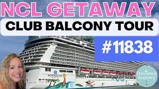 NCL GETAWAY Room Tour Room #11838 ~ Club Balcony