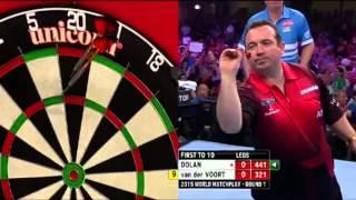 PDC World Matchplay 2015 - van der Voort misses a 9 darter on D12