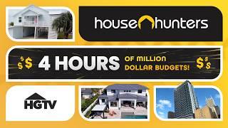 Million Dollar Budgets & Homes - 4 Hour House Hunters Full Episode Recap Marathon | HGTV