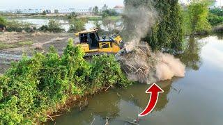 Wow!!!Bulldozer SHANTUI C2 Push Tree And Clear Land