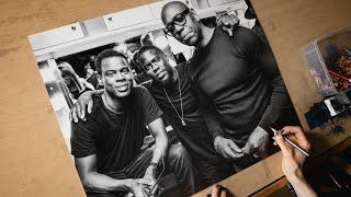 Drawing Kevin Hart, Chris Rock, and Dave Chappelle