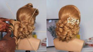 BRIDAL HAIR STYLE FOR LONG HAIR | WEDDING AND PROM HAIRSTYLES #louisihuefo #bridalhairstyles