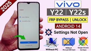 Vivo Y22 | Y22s Android 14 Frp Unlock/Bypass Google Account Lock Without PC/ Settings Not Open