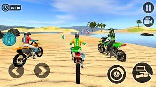 Extreme Motocross Beach Bike Driving on Water #1 - Motorbike Racing game Android Gameplay