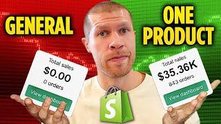 Shopify General Store vs. One Product Store (Which is Better and Why - Dropshipping)