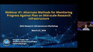 Webinar 1: Alternate Methods for Monitoring Progress Against Plan on Mid-scale RI