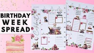 PLAN WITH ME | BIRTHDAY WEEK SPREAD | THE HAPPY PLANNER