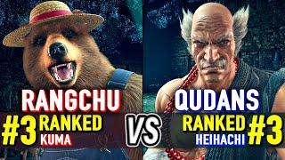 T8  RANGCHU (#3 Ranked Kuma) vs QUDANS (#3 Ranked Heihachi)  Tekken 8 High Level Gameplay