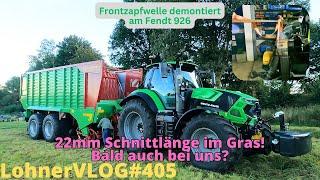 LohnerVLOG#405 Strautmann Magnon 11-430 Deutz Agrotron 7250TTV I Fendt 926 Frontzapfwelle demontiert