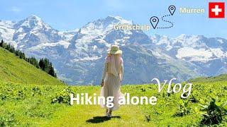 Hiking alone in Switzerland | Hiking sendirian di Swiss | A silent vlog of one day in a life time