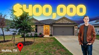 INSIDE $400,000 in Hutto Texas! Realtor House Tour | 4 BD 3 BA 2,044 SqFt | Meritage Homes