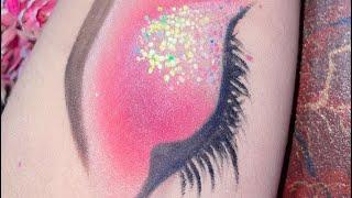 Azee Beauty Saloon || pink purple eyeshadow with chunky glitter