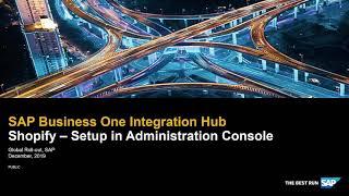 SAP Business One Integration Hub: Shopify Template Setup