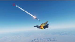 NATO brutally destroys a Russian Mig-29 on the border