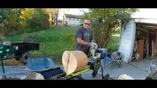 Forestwest 15ton Electric Log Splitter Tested with Ash wood in Canada.