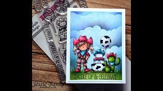 MFT Stamps - Saddle up & Celebrate - Copic colouring