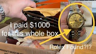 I bought a $1000 Estate Sale Treasure Box... was it worth it?!? A real Rolex inside?!?