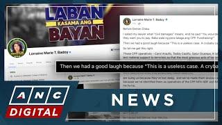 Badoy to Araullo: Sue us for libel | ANC