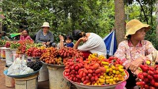 ផ្លែឈើតាមរដូវលក់នៅសៀមរាបរបស់អ្នកភូមិ Fruits season in Seim Reap#countrysidelife #fruit