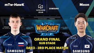 WCG 2019 GF | Warcraft 3, 3rd place match | mTw-HawK vs Moon