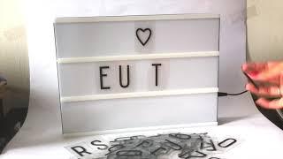 Luminaria letras Letreiro Quadro Led Light Box Cinema A4 96 Letras