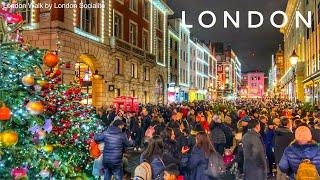 Luxury London Christmas Walk Tour | Central London Christmas Lights | Covent Garden, Somerset House