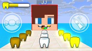 JJ Smile Rush Game with Mikey - Dentist Simulator - Maizen Minecraft Animation