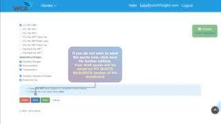 WCAworld Quotation System (WQS) - Create a quote (Sea Freight)