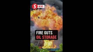 Fire destroys oil storage facility in Masai
