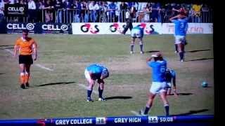 Worst Rugby injury ever - Grey College vs Grey High (NOT FOR SENSITIVE VIEWERS)