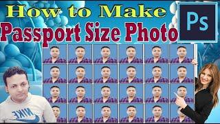 How To Make PASSPORT SIZE PHOTO IN ADOBE PHOTOSHOP #adobephotoshop