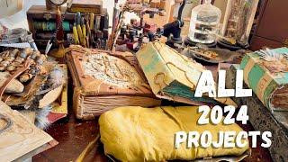 All 2024 Projects review. #grunge #bookbinding #junkjournal #steampunk #books #creative