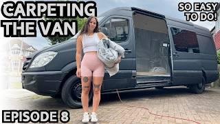 BUDGET VAN CONVERSION - CARPETING MY OFF-GRID HOME! 4-WAY STRETCH