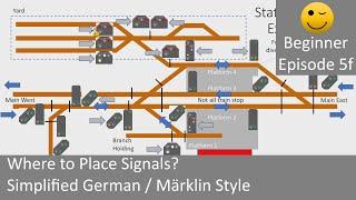 Where to Place Signals - Simplified German / Märklin Style (Beginner Episode 5f)