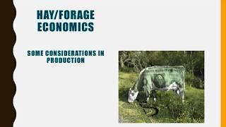 Hay and Forage Economics