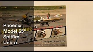 Phoenix Model 55" Spitfire RC Plane Unbox Review