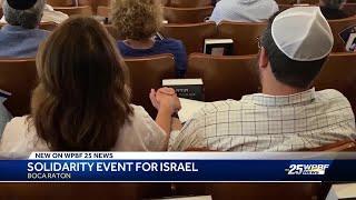 Nearly 1,000 people gather at Boca Raton synagogue to show support, pray for Israel