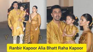 Raha Kapoor celebrate First Diwali  🪔 With Dad Ranbir Kapoor Mom Alia Bhatt At His Residence