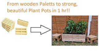 Turn Old Wooden Pallets into Stunning Plant Pots  DIY Made Easy!