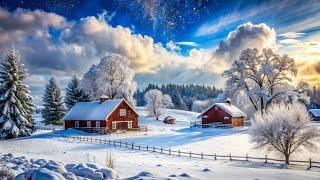 WHITE SNOW WAS FALLING ️Gentle music, nervous system recovery ~ Christmas Instrumental Music