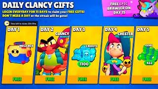 DAILY CLANCY FREE GIFTS! NEW BRAWLER Box Opening | Brawl Stars