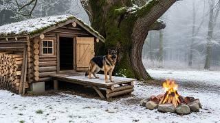 I Built My Dream Off-Grid Cabin using Only Hand Tools with My Dog