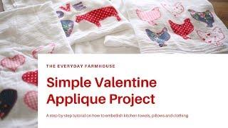 How to do easy Valentine's day applique--The Everyday Farmhouse