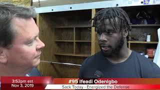 Ifeadi Odenigbo Interview - Minnesota Vikings at Kansas City Chiefs - 11-3-19