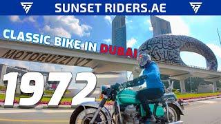 Riding the 1972 Moto Guzzi V7 850GT in Dubai – Classic Italian Power!